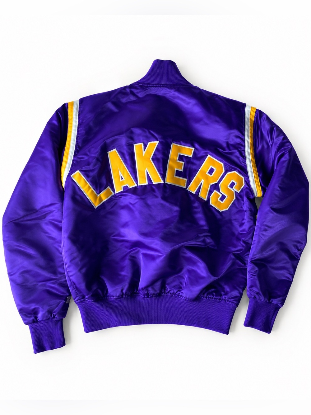 Starter Lakers Satin Jacket 1985 Champs NBA Vintage Purple Mens Medium USA